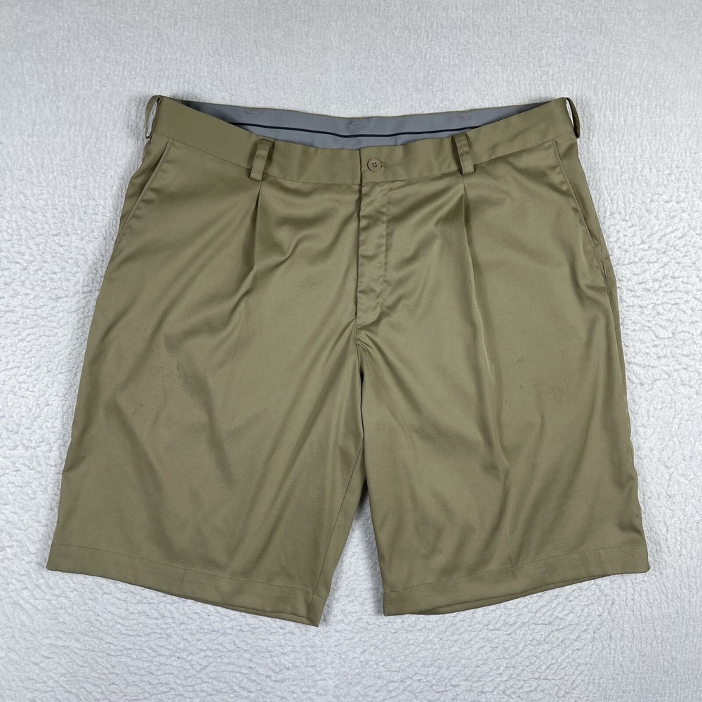 Nike Golf Shorts Mens 38 Khaki Tour Performance Dri-FIT Pleated Sporty Gorpcore